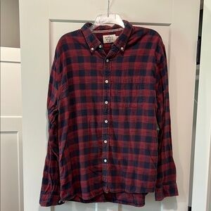 The Normal Brand Red and Blue Casual Button Down Shirt